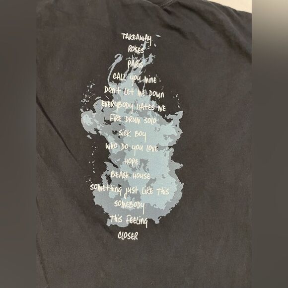 Aephi X The Chainsmokers 2019 Graphic T-shirt Men Large Black Short Sleeve Music - Picture 4 of 6